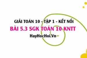 Bài 5.3 SGK Toán 10 tập 1 Kết nối tri thức